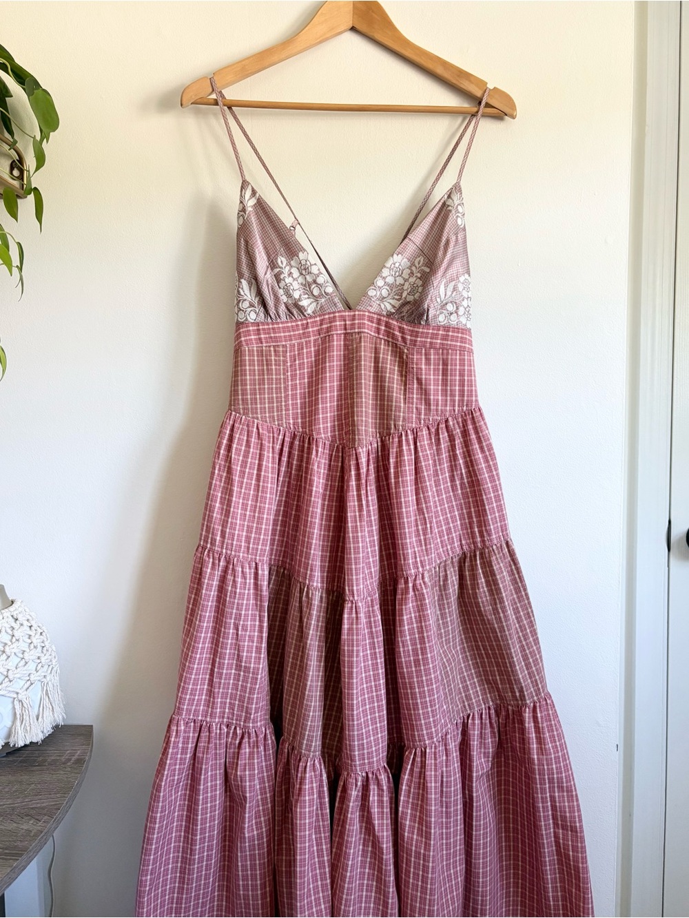 Free People Long Love Midi Dress in Berry Combo NEW - Picture 3 of 7